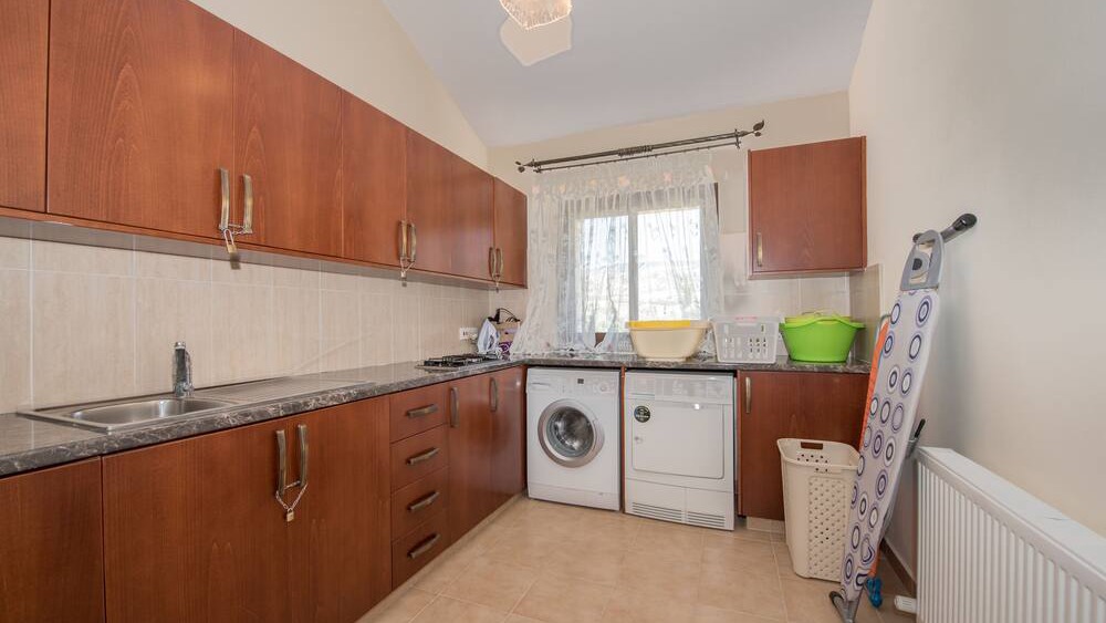 The second utility kitchen with laundry appliances